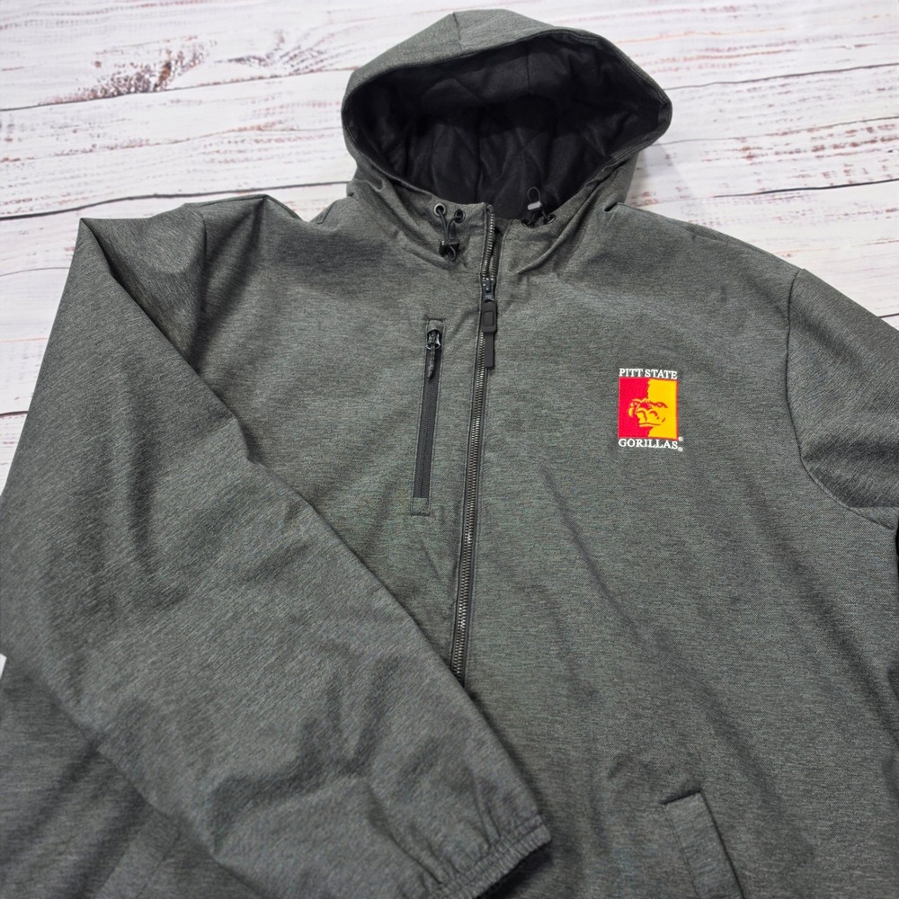 Adidas Coat Mens XL Gray Good Pitt State Gorillas‎ RAIN.RDY Quilted Heavyweight
